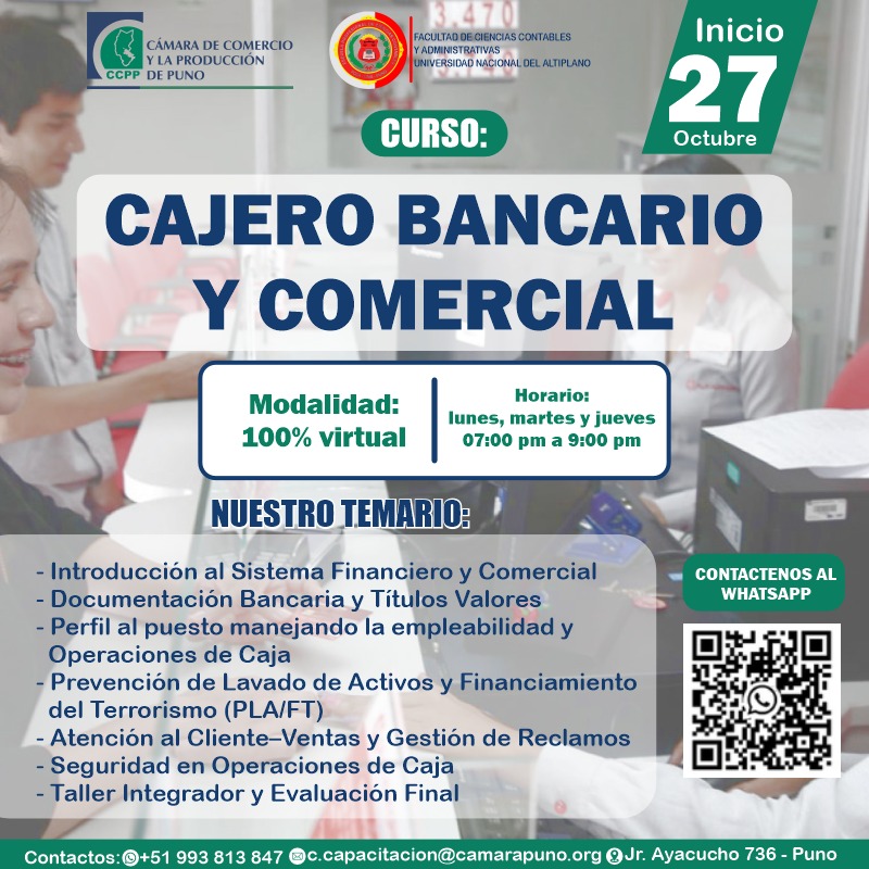 CAJERO BANCARIO Y COMERCIAL